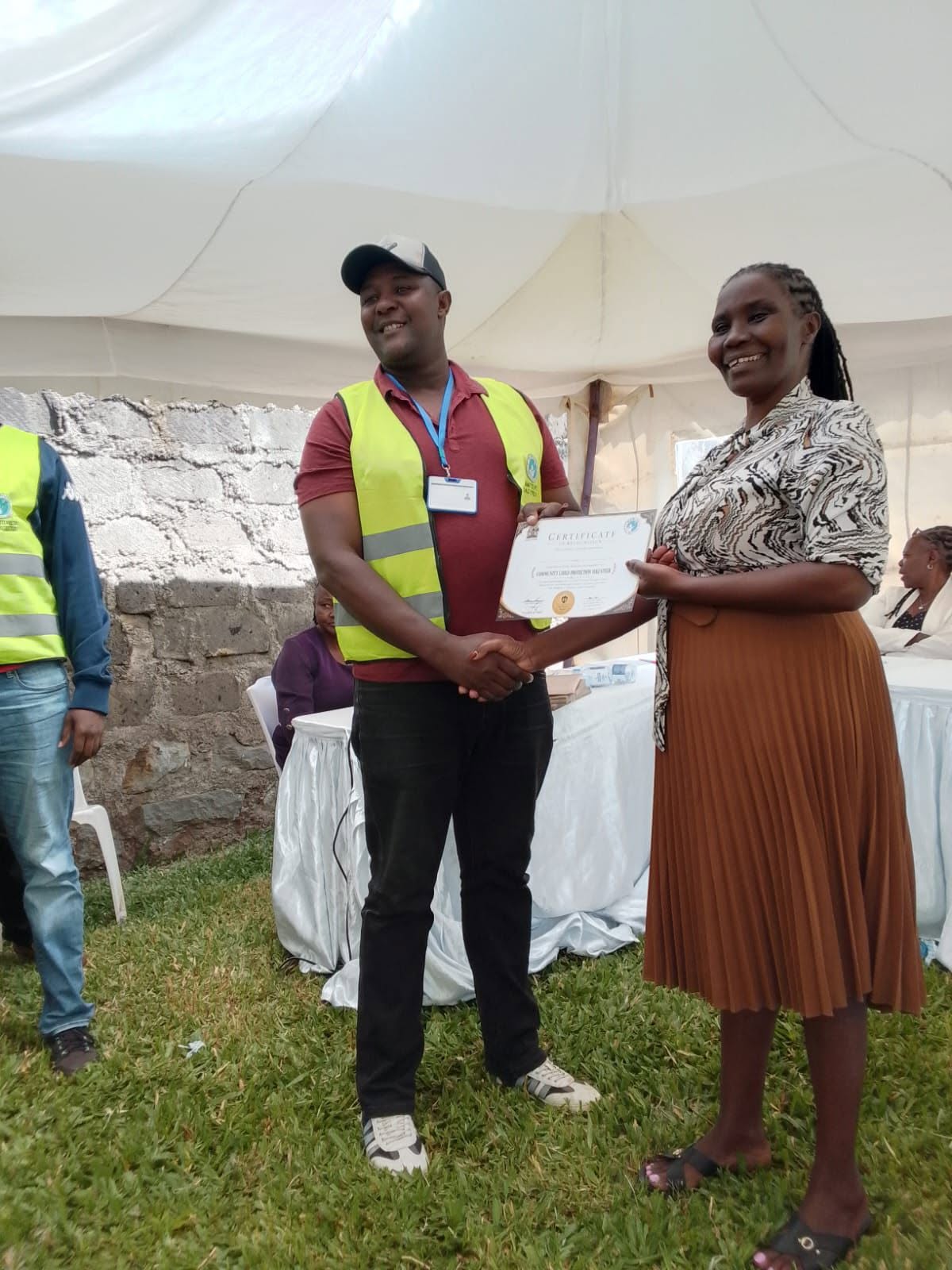 Certificate award ceremony with the police