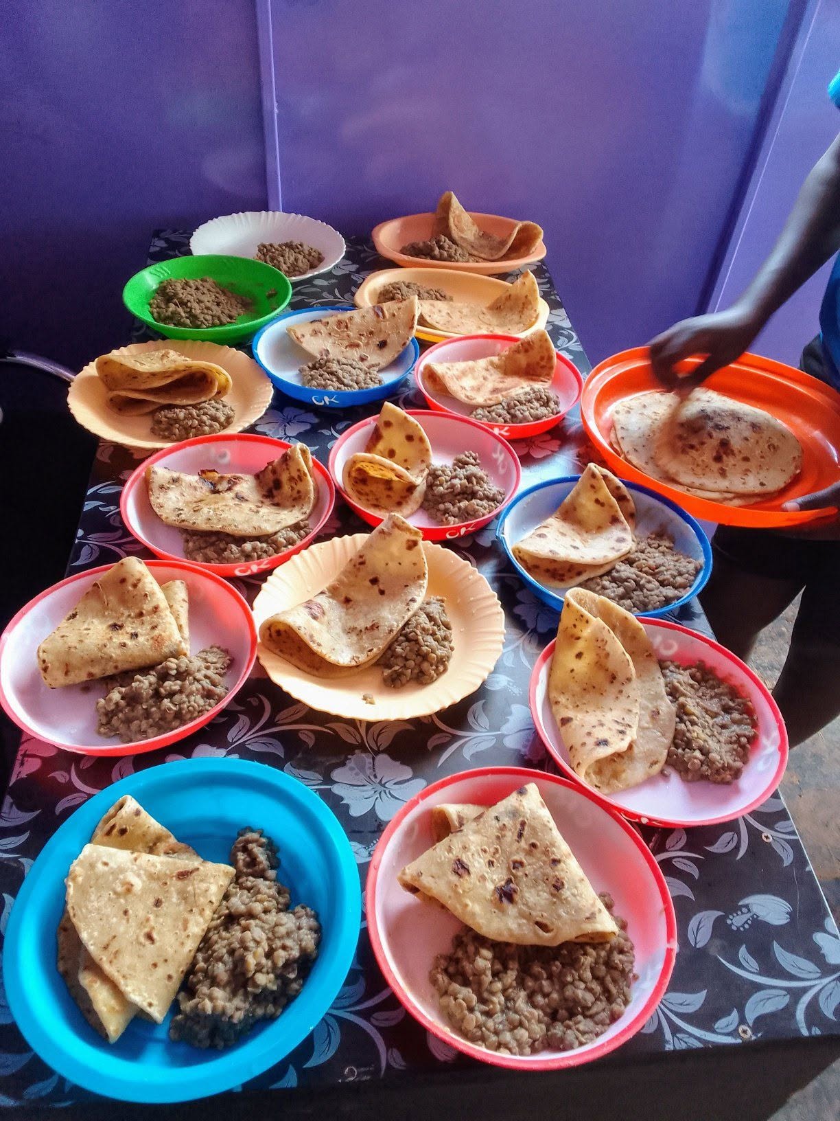 Meals prepared for the children during school holidays